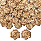Yoption Initial G Adhesive Wax Seal Stickers, 50 Pack, Bronze, Waterproof, for Wedding, Party, Birthday, Christmas