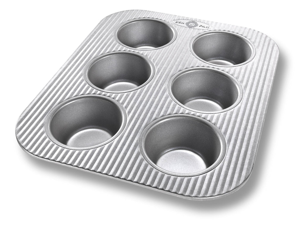 USA Pan Nonstick Toaster Oven 6 Cup Muffin Pan, Aluminized Steel