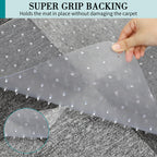 Office Chair Mat for Carpets, 30"x 48" Transparent Computer Desk Chair Mat for Low and No Pile Carpeted Floors, Thick and Sturdy Floors Protector on Carpet for Home Office, Easy Rolling