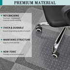 Office Chair Mat for Carpets, Clear Computer Desk Chair Mat for Low Pile and No Pile Carpeted Floors, Thick and Sturdy Floors Protector on Carpet for Home Office, Slip Resistant (36"x 48" Rectangle)