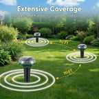 Mole Repellent Solar Powered, 4 Pack Ultrasonic Gopher Repeller, Waterproof Outdoor Pest Repellent for Moles, Gophers, Voles, Skunks in Yard, Lawn, and Garden