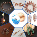 Solid Soil Copper Wire(22 Gauge, 16OZ, 500Ft) for Jewelry Making, Bare Pure Copper Wire for Crafts