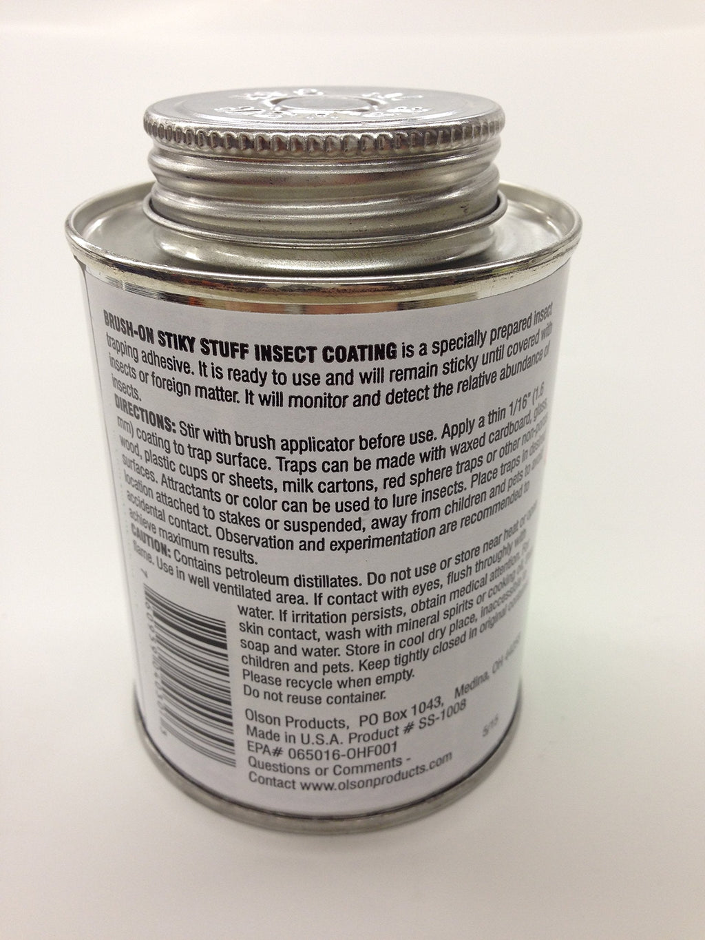 Olson Sticky Stuff Brush On Insect Trap Coating 8oz. with Brush Cap