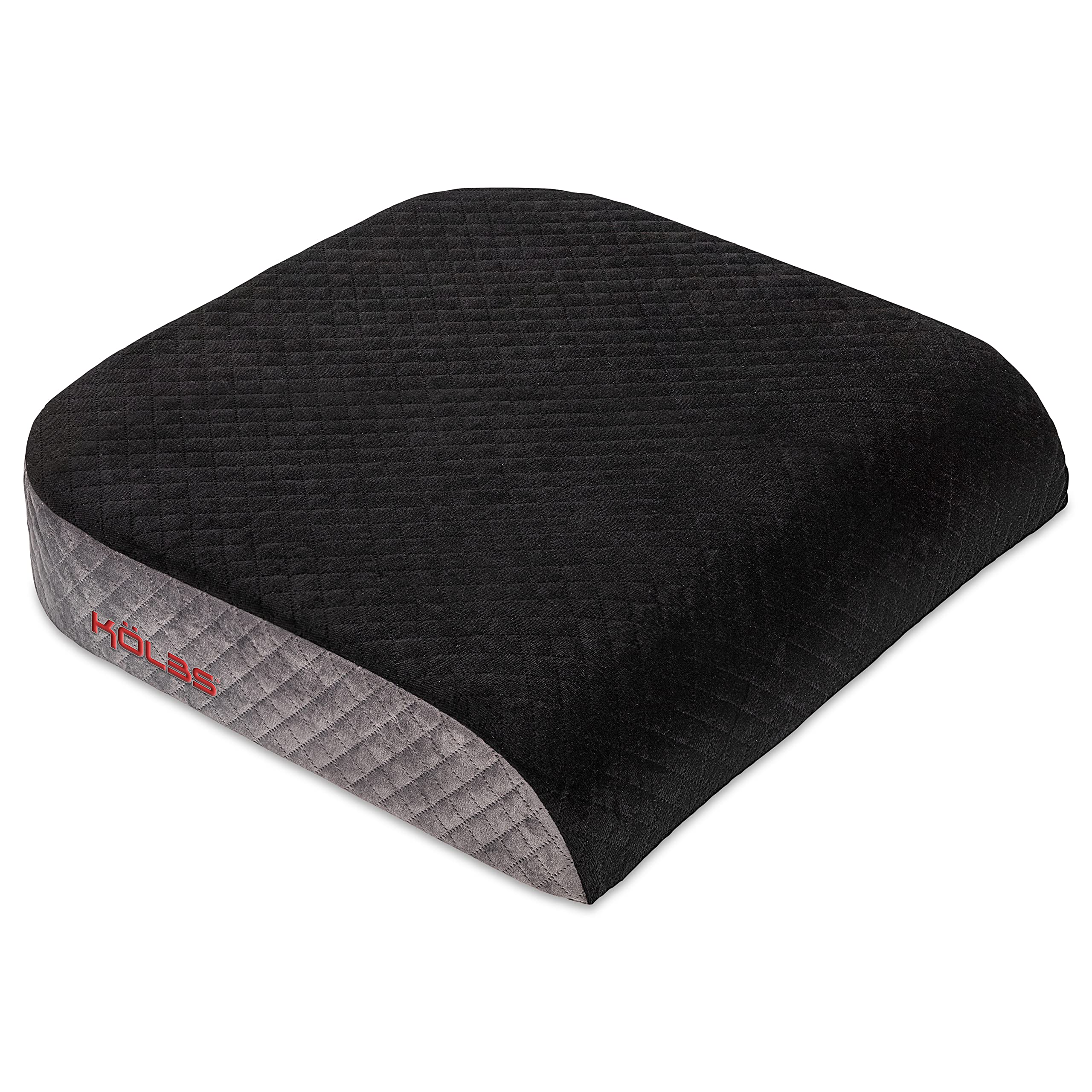 Kölbs Extra Large Seat Cushion, Stylish Plush Velvet Cover, X-Large Memory Foam for Office Chair, Floor Pillow, Cushion Back Pain Coccyx Pain Relief, Carry Handle (Extra Large)