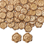 Yoption Initial Alphabet B Adhesive Wax Seal Stickers, 50 Pack Letter Wax Seal Stickers Envelope Seal Stickers Envelope Seals Self Adhesive Gold Stickers for Wedding Party Birthday Christmas (B)