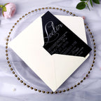 PONATIA 50PCS A7 Thick Shiny Ivory Envelopes, 5.25 x 7.5'' Ivory Wedding Envelopes, A7 Envelopes for Invitations, Perfect for 5x7'' Weddings, Invitation Cards, Christmas Gift Cards Envelopes
