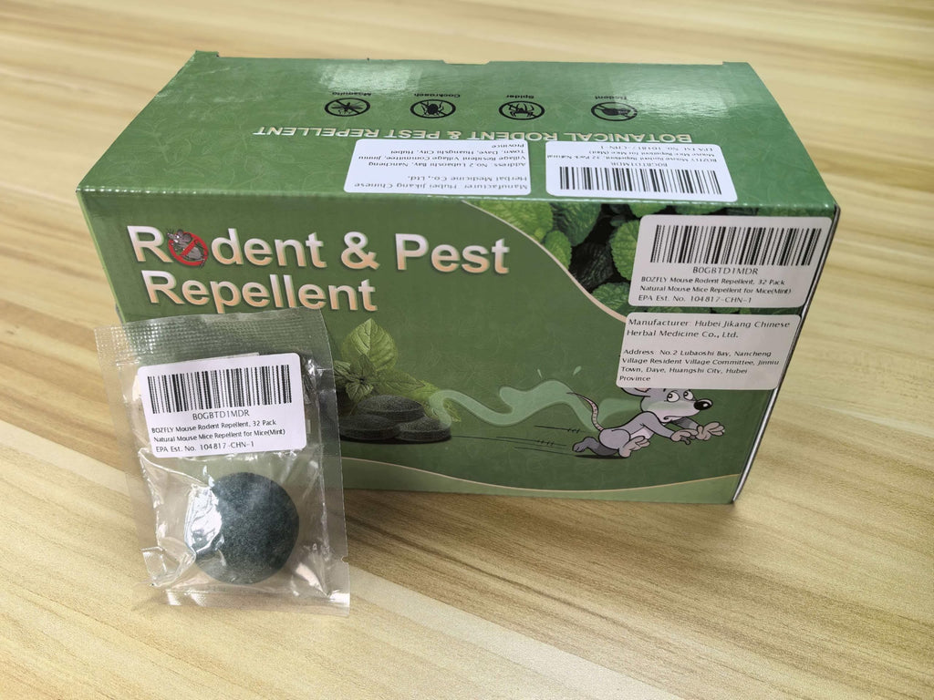 BOZFLY Mouse Rodent Repellent, 32 Pack Peppermint Oil Mice Repellent for Mice, Rats, Squirrels, Spiders and Pests, Indoor/Outdoor Natural Mouse Deterrent, Keeps Rodent Away from Garden & Home (Mint)