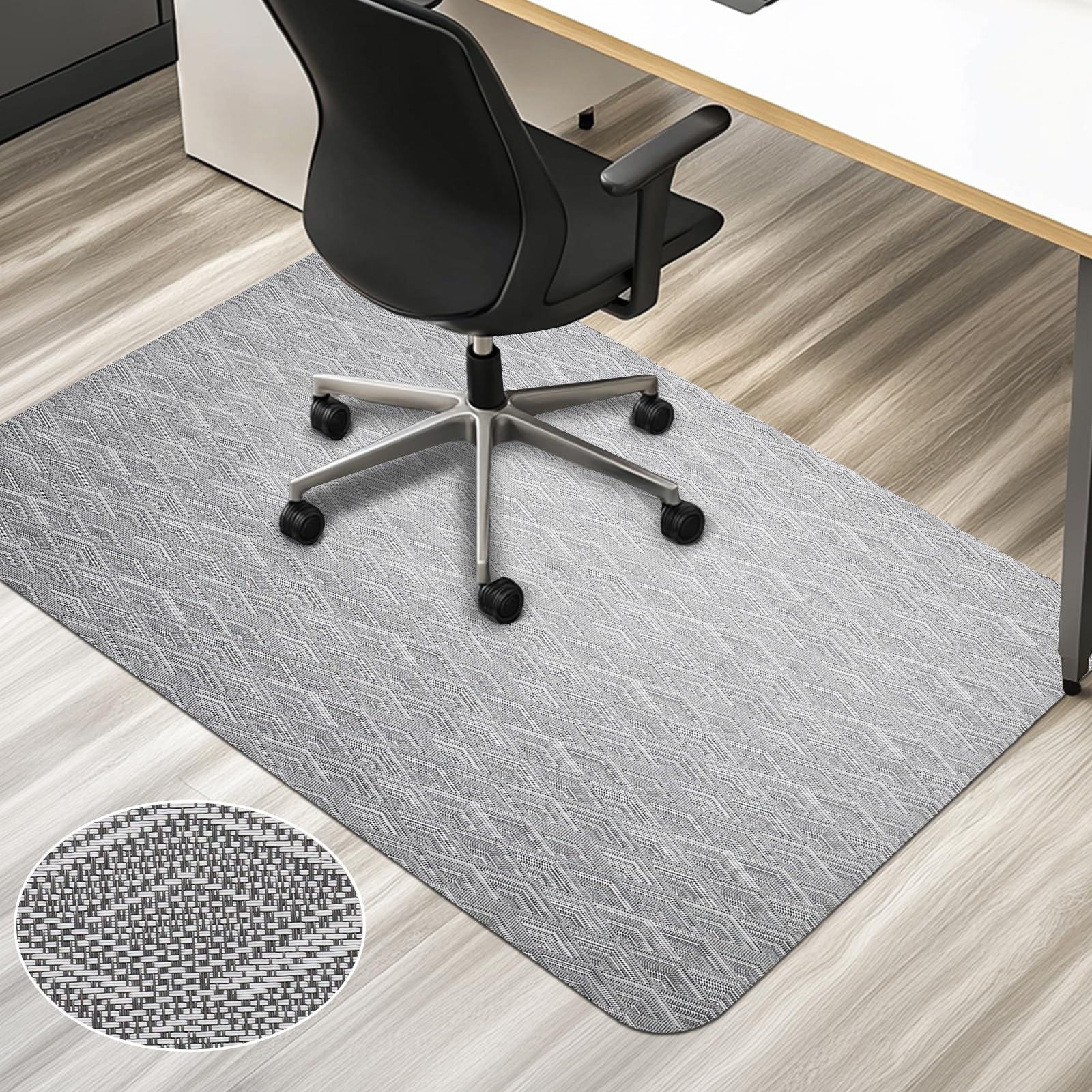AiBOB Office Chair Mat for Hardwood Floor & Tile Floor, 36" x 48"Heavy Duty Computer&Desk Chair Mat for Rolling Chairs, Hard Floor Protector for Home Office