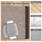 Placoot Desk Chair Mat for Hardwood Floor Corduroy Surface 1/6" Thick 55"x35" Office Chair Mat for Rolling Chairs-100% Large Anti-Slip Backing Under Desk Low-Pile Office Rug Floor Mat for Office/Home