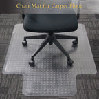 Sillamate 36'' x 48'' Office Chair Mat for Carpeted Floors, Flat Packed, Easy Lay Flat, Heavy Duty Floor Mat,Eco-Friendly Series Studded Carpet Desk Chair Mats (36X48X2PCS)