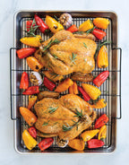 Nordic Ware Extra Large Oven Crisping Baking Tray, with Rack, Silver