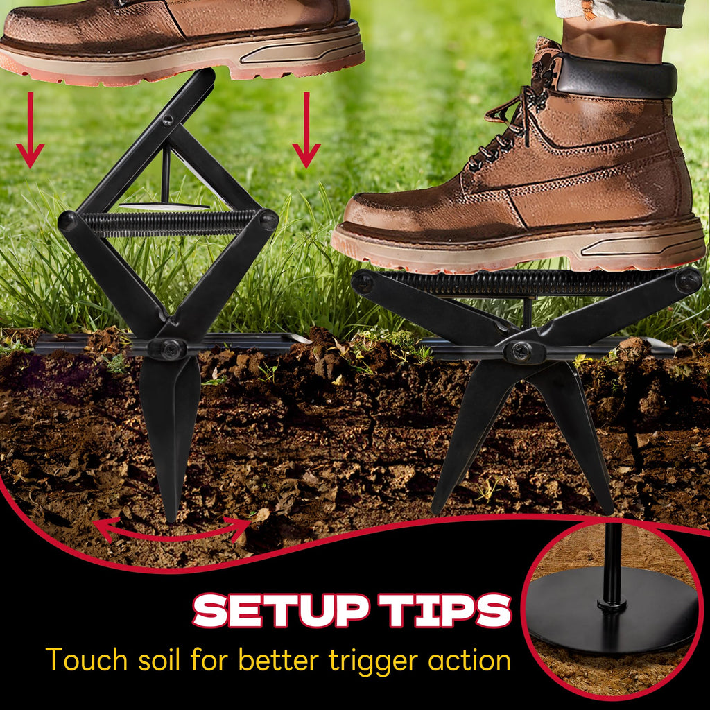 Mole Traps 2 Pack, Scissor Mole Trap that Kill Best，Mole Traps for Lawns Ground，Easy Step Mole Trap，Black Coated
