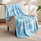 Bedsure Get Well Gifts for Women - Thinking of You Gifts for Women, After Surgery Blanket with Inspirational Words Healing Blanket Cancer Care Gifts for Women Elderly Adults Blue 50x60 Inch