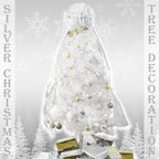 MEEDEE Silver Ribbon for Christmas Tree Silver Wired Ribbon 2.5 Inch 6 Rolls 36 Yards Silver Tree Ribbon Garland Christmas Ribbon Set Ribbon for Christmas Tree Decoration Topper Bow Making