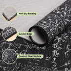 Chair Mat for Hard Floors, QQpony 63" x 51" Office Chair Mat for Hard Surface, Area Rug for Living Room, Protector Floor Rug Mat for Home Office (Black)