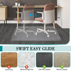 Office Chair Mat for Carpets, 30"x 48" Transparent Computer Desk Chair Mat for Low and No Pile Carpeted Floors, Thick and Sturdy Floors Protector on Carpet for Home Office, Easy Rolling
