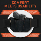 VNSH Gun Holster – Comfortable Gun Holster for Women – Belly Band Holster – IWB Holster with Built-in Double Mag Pouch — Gun Accessories for Women — Gun Belly Holster