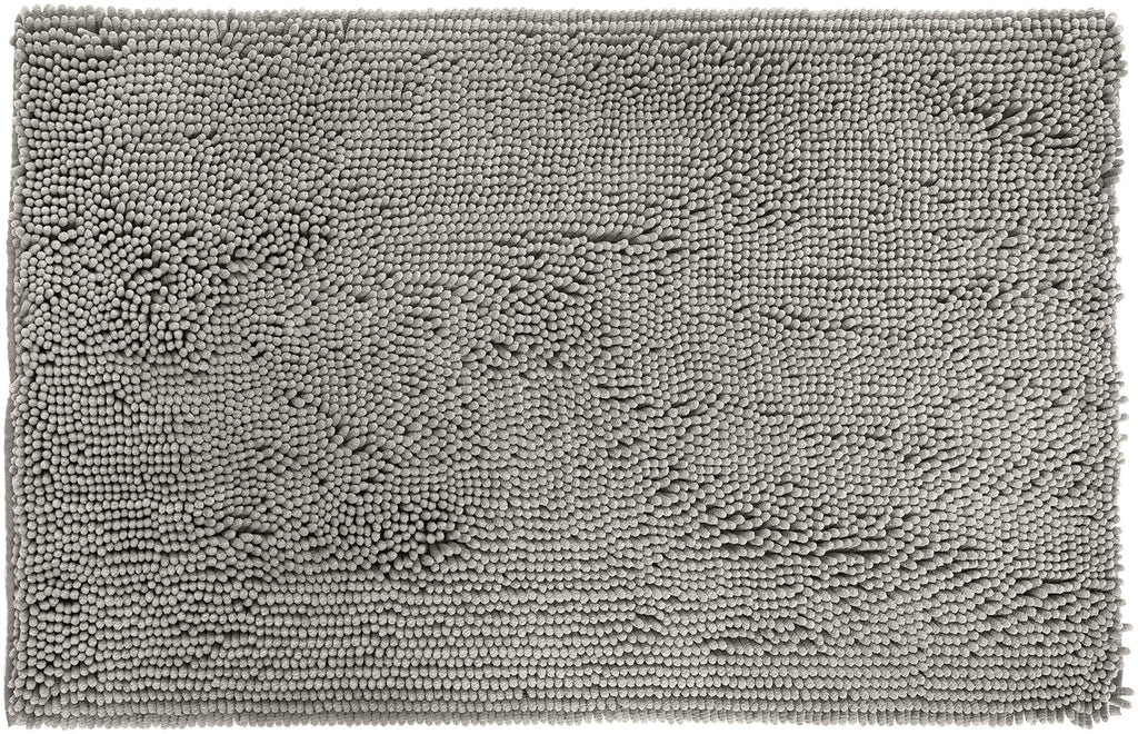 Basics Bathroom Rugs, Extra Soft Absorbent Shag Bath Rugs, Non-Slip, Dry Quickly, Machine Washable, Bath Mats for Bathroom Floor, Tub and Shower, 21" x 34", Platinum