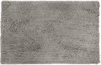 Basics Bathroom Rugs, Extra Soft Absorbent Shag Bath Rugs, Non-Slip, Dry Quickly, Machine Washable, Bath Mats for Bathroom Floor, Tub and Shower, 21" x 34", Platinum