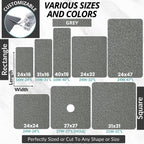 Anti Slip Shower Mat Square - Non Slip Shower Mats for Inside Shower - 24x24 Shower Floor Mat Non Slip - Square Bath Mat for Shower - Soft Secure Loofah Shower Mat Without Suction Cups (24x24 Grey)