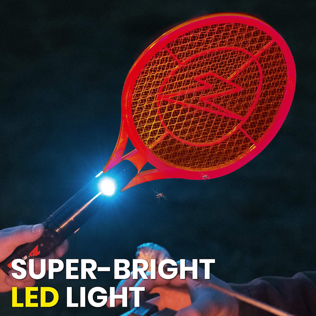 ZAP iT! Bug Zapper Rechargeable Bug Zapper Racket, 4,000 Volt, USB Charging Cable