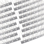 Hausse Stainless Steel Bird Spikes 17 Pack, Squirrel Small Birds Pigeons Crows and Woodpeckers Deterrent Devices Bird Repellent Spikes, Assemble Easily Covers 17 Feet for Outdoor Wall Fence