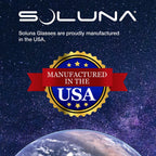 Solar Eclipse Glasses AAS Approved 2024 - Made in the USA CE and ISO Certified Safe Shades for Direct Sun Viewing (2 Pack)