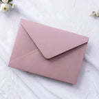 PONATIA 50 PCS/Pack A7 Envelopes, 5.25 x 7.5'' Shiny Dusty Rose Envelopes, Perfect 5x7 envelopes For Wedding Invitation Cards, Christmas Gift Cards Envelopes, Acrylic Invitations, Photos