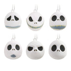 Hallmark Disney Tim Burton's The Nightmare Before Christmas Jack Skellington Heads Mini Christmas Ornaments, Shatterproof, Set of 6