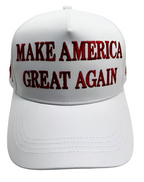 White with Blood Red Official Trump 45-47 Make America Great Again 2024 MAGA Hat