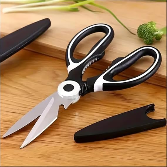 Heavy Duty Kitchen Scissors, Premium Sharp Kitchen Shears for Fish, Meat, Bones, Poultry and Vegetables with Strong Stainless Steel Blades Multi Purpose Cooking Scissors