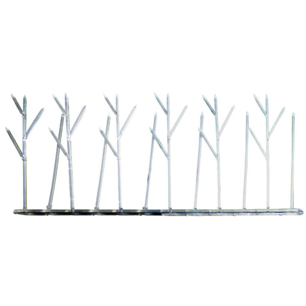 Bird-X Plastic Polycarbonate Bird Spikes Kit With Adhesive Glue Covers 10 Feet