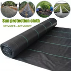 Heavy Duty Weed Barrier Fabric Woven Earthmat Ground Cover 3.2 Ounce Landscape - Size: 3FT x 100FT