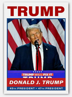 Donald Trump Victory Speech 2024 Election Night Custom Presidential Trading Card