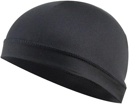 Sports Hat Cap for Men Women Lightweight Beanie Hats Summer Soft Breathable Helmet Sports Hat Headwear for Outdoor Cycling (Black)