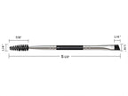 Pro Series Double Ended Eyebrow Brush & Spoolie - Angled Brow Brush for Precision Application & Blending of Eye Brow Powders, Waxes & Gels - Vegan & Cruelty Free