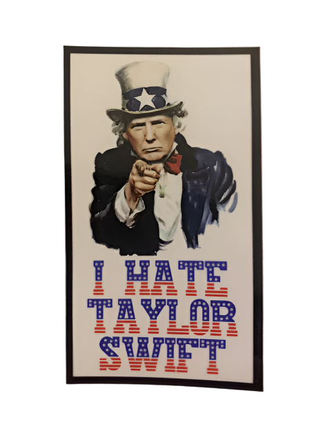 DONALD TRUMP I Hate TAYLOR SWIFT Vinyl Sticker/Decal 2x4 Election 2024 Harris