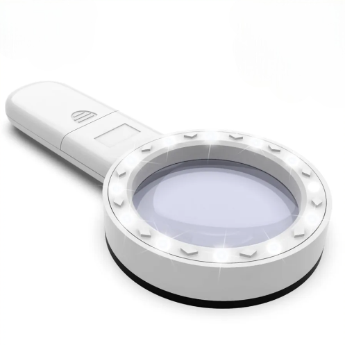 GATOR TECH Magnifying Glass Bright LED Light Handheld Jumbo Illuminated 30x Magnifier Large
