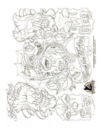 SAILOR JERRY Boog Gangsta Style Tattoo Flash Set 5 Sheets With Linework, Gangster, 11x14" 3