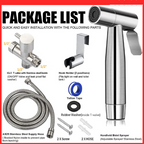 MM ELECTRONICS Handheld Bidet Spray Shower Head Shattaf Toilet With Long Hose Stainless Steel