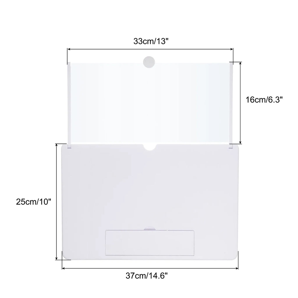 UXCELL 18" Screen Magnifier for Cell Phone, 3D Magnifying Projector White 14.6x10x0.5"