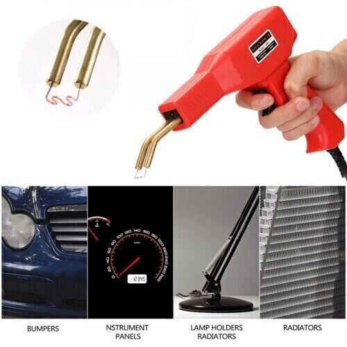 AMERIBOX Hot Stapler Gun Plastic Repair Car Bumper Fender Welder Machine Kit +200 Staples