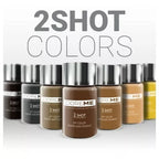 DOREME Microblading Pigment 2 Shot Permament Makeup, Micropigmentation 10ml (806 Black Brown)