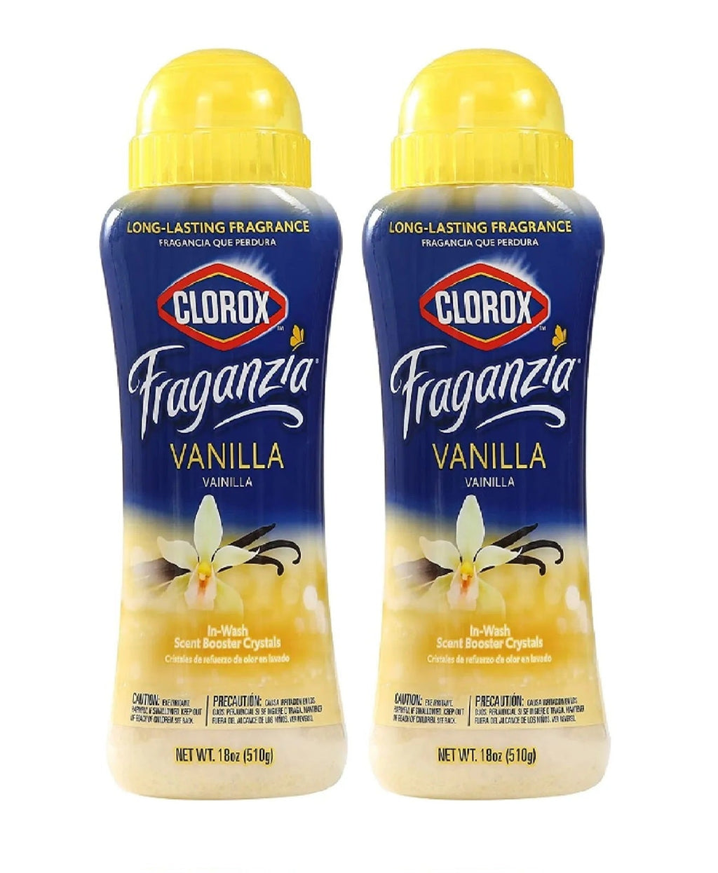 CLOROX Fraganzia In-Wash Scent Booster Crystals in Vanilla Scent, 18Oz Twin Pack