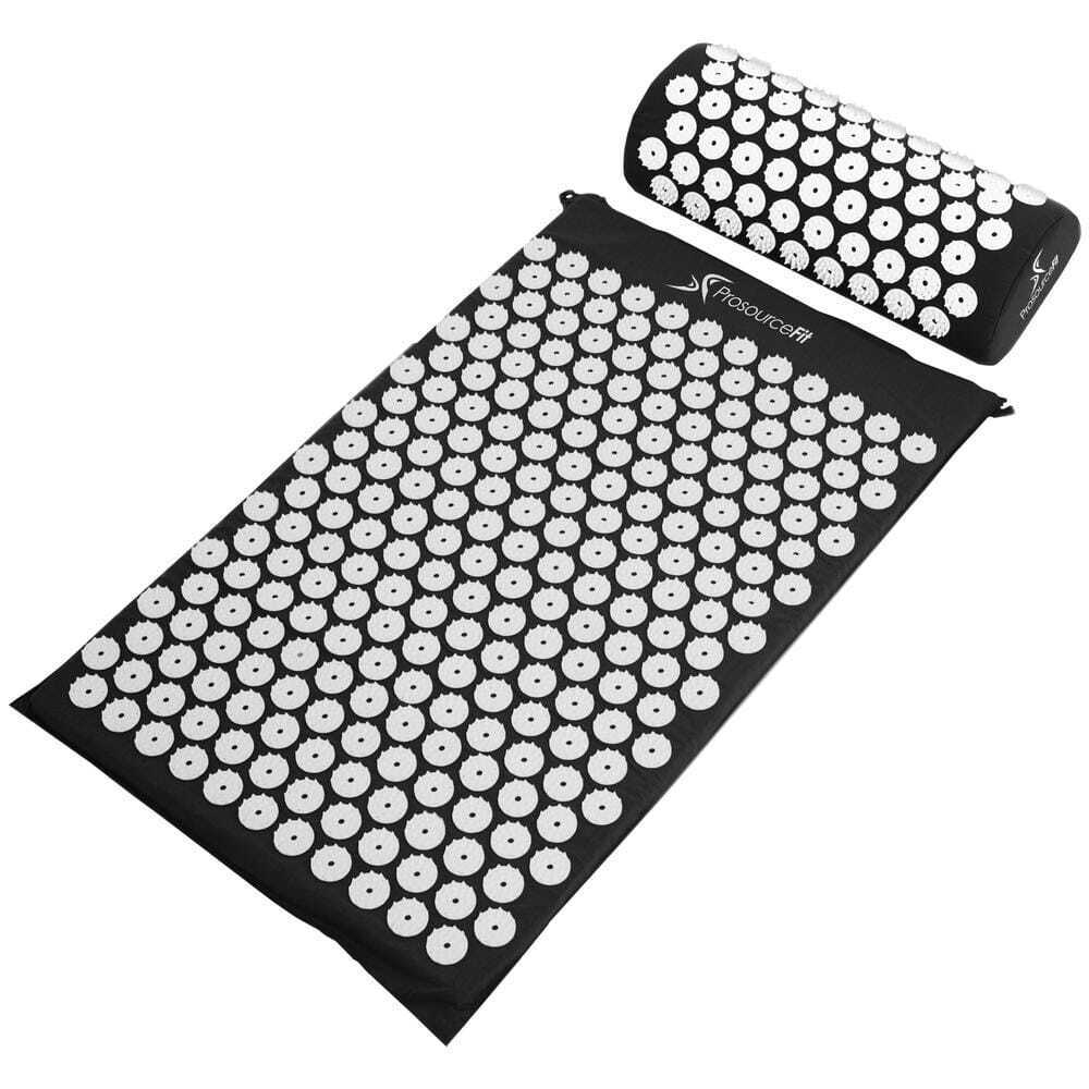 PROSOURCEFIT PS1200ACCUSETBLACK Acupressure Mat and Pillow Set - Black