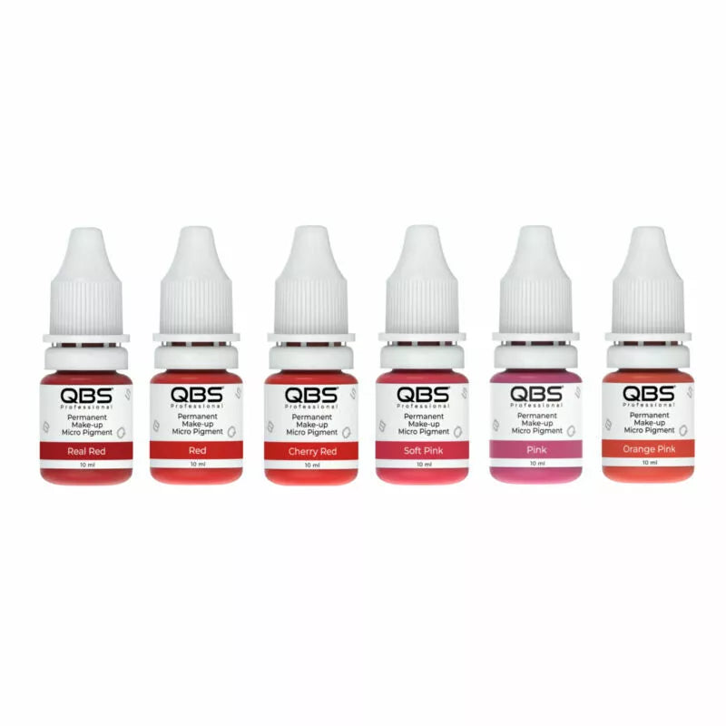 QBS Permanent Makeup Pigments SPMU Machine/Microblading Lips Pigments10ml (6 Colours Lip Set)