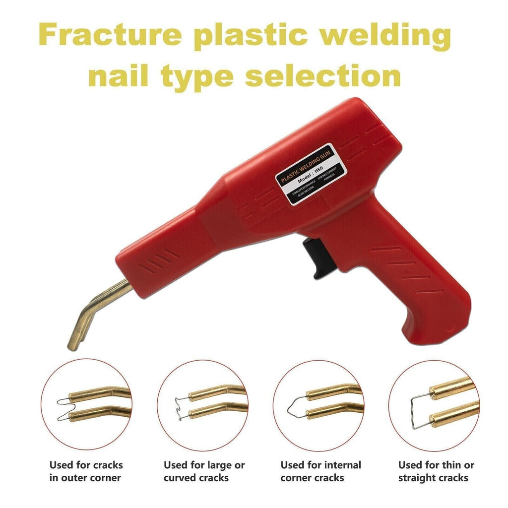 AMERIBOX Hot Stapler Gun Plastic Repair Car Bumper Fender Welder Machine Kit +200 Staples