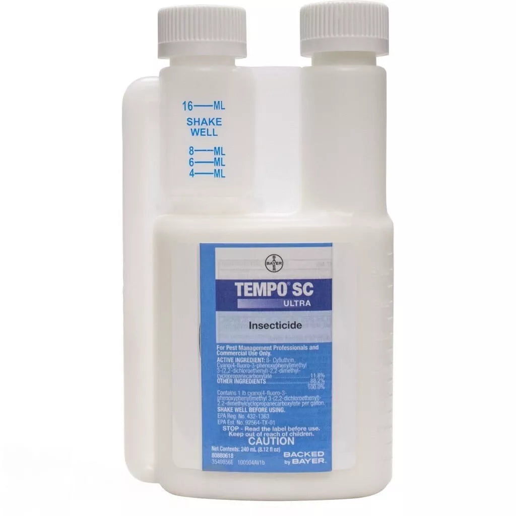 BAYER 8oz Tempo SC Ultra 240ml Insecticide Pest Insect Control Spiders Bed Bugs Ants