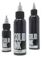 SOLID INK Tattoo Ink Opaque Deep Matte Black Color 1oz Bottle Original