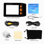 EYOYO LCD Digital 2-25x Magnifier Portable Handheld Reading Aid AV Output Low Vision